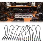 Lot de 10 c�bles dmx c�ble xlr de 1 m c�ble de connexion de signal dmx � 1 broche c�ble d'�clairage dmx, ...