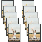 Lot de 10 cadre photo 40x60 cm woltu, cadre en bois massif, d�coration murale ou sur table, avec passe ...