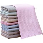 Lot de 10 chiffons de nettoyage, chiffons de nettoyage en microfibre, cuisine chiffon de nettoyage domestique, ...