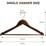 Lot de 10 cintres en bois massif avec rainures cintres vintage � barre rotation � 360� pour robe chemise ...