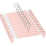 Lot de 10 cintres pour jupes avec crochets r�glables, antid�rapants etustes, peu encombrants