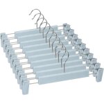 Lot de 10 cintres pour jupes, pantalons avec 2 pinces rglables antidrapantes pour suspendre pantalons, ...
