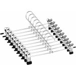 Lot de 10 cintres porte - pantalons métal avec deux antidérapante clips, crochet pivotant à 360°, pour ... Lot de 10 cintres porte - pantalons métal avec deux antidérapante clips, crochet pivotant à 360°, pour ...