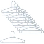 Lot de 10 cintres tubulaires en plastique pour costumes manteaux pantalons chemises label