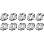 Lot de 10 colliers de serrage � deux oreilles galvanis�s en fer zingu� 523 mm pour tube de tuyau d'essence ...