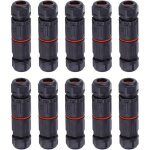 Lot de 10 connecteurs de c�bles �lectriques, connecteur �tanche ip68 � 3 broches, bloc �lectrique en ...