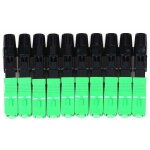 Lot de 10 connecteurs rapides fibre optique sc apc, connecteur optique monomode, connexion ftth sans ...