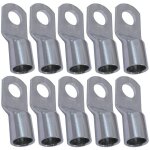 Lot de 10 cosses electriques � oeillet tubulaire - oeil - �8mm - non isol�es - pour conducteur 35mm� ...