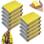 Lot de 10 couvertures de sauvetage, 210 x 130 cm dorargent couverture de survie, couverture survie ...