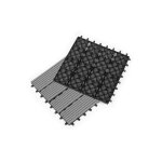 Idmarket - lot de 10 dalles de terrasse wodhy clipsables bois composite gris 30 x 30 cm Idmarket - lot de 10 dalles de terrasse wodhy clipsables bois composite gris 30 x 30 cm