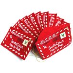 Lot de 10 enveloppes de no�l en feutre brod� motif sapin de no�l, classique, rouge