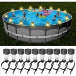 Lot de 10 lampes solaires de piscine , de clôture , éclairage de piscine , éclairage de bassin , lampes ... Lot de 10 lampes solaires de piscine , de clôture , éclairage de piscine , éclairage de bassin , lampes ...