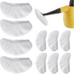 Lot de 10 lingettes universelles r�utilisables pour nettoyeur vapeur portable, compatibles avec la plupart ...