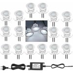 Lot de 10 mini spot led encastrable ext�rieur, ip67 �tanche, lumi�re blanc du jour 4500k, lampe de sol ...
