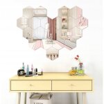 Lot de 10 miroirs acryliques miroir hexagonal 265