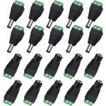 Lot de 10 paires de connecteurs d'alimentation bnc / dc mâles et femelles 2, 1 x 5, 5 mm pour caméra ... Lot de 10 paires de connecteurs d'alimentation bnc / dc mâles et femelles 2, 1 x 5, 5 mm pour caméra ...