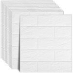 Lot de 10 panneaux muraux 3d autocollants ? 35x38 cm papier peint brique imprimable, mousse auto - adh�sive ...