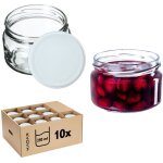Kadax - lot de 10 petits pots  confiture avec couvercles hermtiques, 250 ml, idaux comme cadeau pour ...