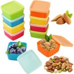 Lot de 10 petites bo�tes cong�lation carr�es avec couvercle, rangement collations