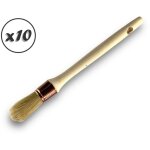 Lot de 10 pinceaux de pouce brosse ronde en soie blanche  25 mm idal peinture rnovation volets moulures ...
