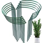 Lot de 10 piquets de soutien pour plantes de jardin, support de plantes de jardin demi - rond pour tomate, ...