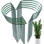 Lot de 10 piquets de soutien pour plantes de jardin, support de plantes de jardin demi - rond pour tomate, ...