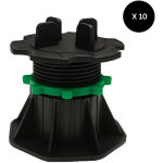 Lot de 10 plots r�glables 50 � 80mm dalle et carrelage mccover - coloris - noir