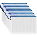 Lot de 10 pochettes � fermeture �clair, pochettes en filet plastique imperm�ables pour le bureau, l'�cole ...