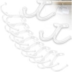 Lot de 10 porte - tasses suspendus blanc - crochets rangement mugs tasses � caf� et verres � vin
