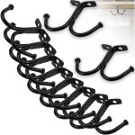 Lot de 10 porte - tasses suspendus noir - crochets rangement mugs tasses � caf� et verres � vin