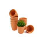Lot de 10 pot de succulent en terre pots de fleurs en argile avec trou de drainage pour intrieur et ...