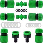 Lot de 10 raccords d'arrosage rapides ensemble pour tuyau d'arrosage (6pcs 1 / 2  tuyau rapides raccord, ...