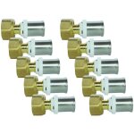 Lot de 10 raccords droit � sertir �crou tournant 15 / 21 pour tube multicouche �16