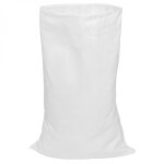 Lot de 10 sacs � gravats r�utilisables en polypropyl�ne haute qualit� - 55 kg - blanc - linxor