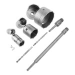 Lot de 10 scies cloches  bton, forets muraux, outils de coupe pour tuyaux, briques, bton, ciment, ...