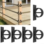 Lot de 10 supports de cl�ture en acier inoxydable pour cl�tures en corde, rampes d'escalier, crochets ...