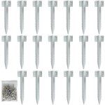 Lot de 10 supports de traverses de chemin de fer en mtal pour bordure de jardin, fixations robustes ...