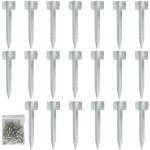 Lot de 10 supports de traverses de chemin de fer en m�tal pour bordure de jardin, fixations robustes ...