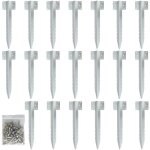 Lot de 10 supports de traverses de chemin de fer en m�tal pour bordure de jardin, fixations robustes ...