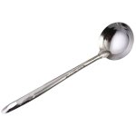 Lot de 10 ustensiles de service en acier inoxydable, cumoire, cuillre  fente / louche  soupe, ensemble ...