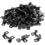 Lot de 100 clips en acier fin ? noir ? 40 x 24 x 6 mm ? hauteur de serrage 6 mm ? montage des planchers ...