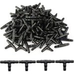 Lot de 100 connecteurs de tuyaux en pvc de type t 4 / 7 mm, pour arrosage goutte -  - goutte, micro ...