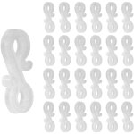 Lot de 100 crochets de goutti�re translucides ? clips plastique pour guirlandes lumineuses ext�rieures ...