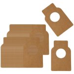 Lot de 100 étiquettes de marquage double face pour goulot de bouteille, marron, pour salle à manger Lot de 100 étiquettes de marquage double face pour goulot de bouteille, marron, pour salle à manger