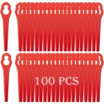 Lot de 100 lames de rechange compatibles avec coupe - bordure einhell sans fil - lame en plastique pour ...