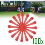 Lot de 100 lames de rechange pa6 rotorcut compatibles avec le coupe - bordures gardena, lame en plastique ...