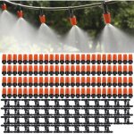 Lot de 100 micro pulvrisateurs  dbit rglable pour irrigation de jardin, ttes de brumisateur avec ...