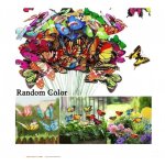 Lot de 100 papillons color�s de 25 cm pour d�coration de jardin sur b�tonnets de papillons pour terrasse, ...