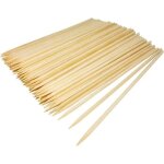 Lot de 100 pics � brochettes en bois / barbecue, brochettes, fruits, l�gumes, piques en bois - 25cm