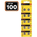 Lot de 100 piles bouton ag10 super alcaline 1. 5v kodak